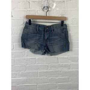 Madewell Women's Cut-Off Jean Shorts Denim Stretch Cotton Blue Size 27